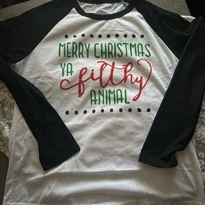 SHEIN Black and White Long Sleeve Tee